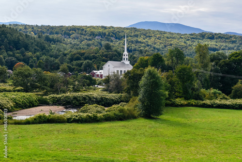 Vermont White Church Stowe