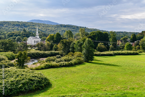 Vermont White Church Stowe photo