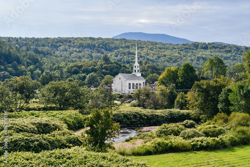 Vermont White Church Stowe
