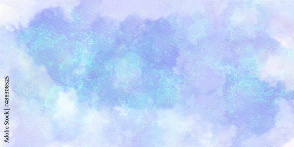 Blue purple whit cloudy sky puffy colourful. Color full abstract bokeh background. Ink effect grungy smooth wet pastel light pink, purple and blue shades watercolor paper textured illustration. Blue purple whit cloudy sky puffy colourful. Color full abstract bokeh background. Ink effect grungy smooth wet pastel light pink, purple and blue shades watercolor paper textured illustration.