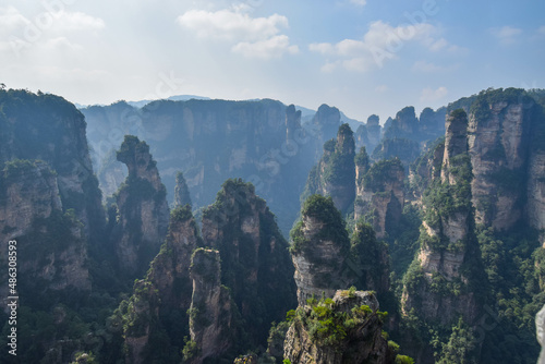 Mountains of Zhangjiajie park in China © Katherine