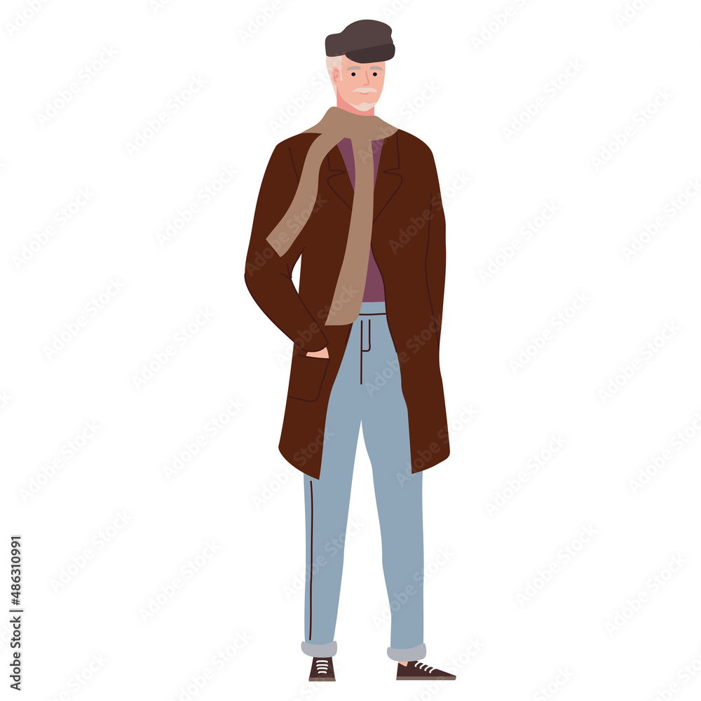 man in fashionable clothes