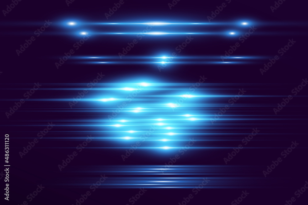 Light blue vector special effect. Glowing beautiful bright lines on a dark background.