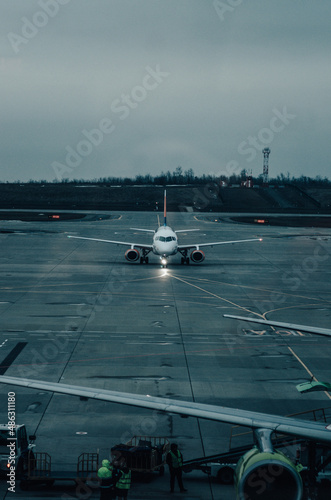 airplane leaving runway