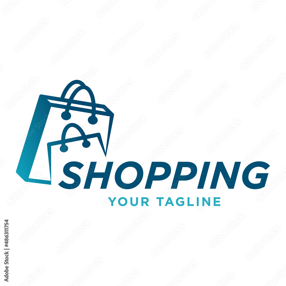 Online shop logo template design. Online shop logo template design.