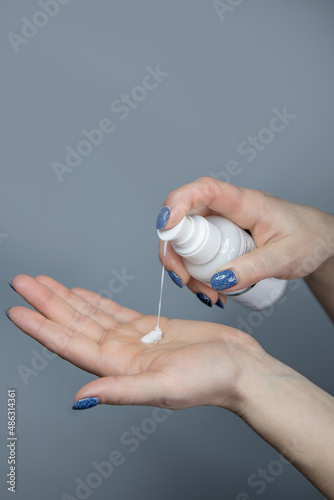woman's hands with cream