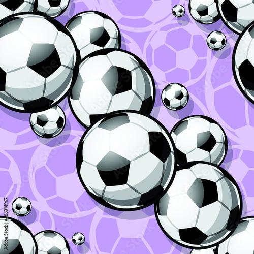 Seamless pattern with football soccer ball vector digital paper design. Ideal for wallpaper  cover  wrapper  packaging  fabric design and any kind of decoration.
