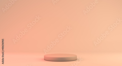 3d rendering  Close up circle podium with pastel colors style  blank empty space for your copy or design display  abstract realistic mock up for background