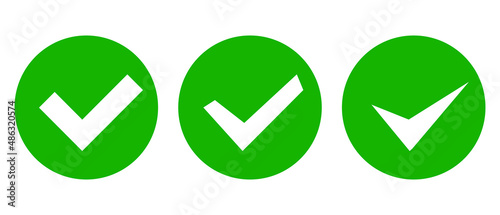 Free Download A set of check mark icons in various shapes. Success or authentication. Editable vectors. - GFXLoad
