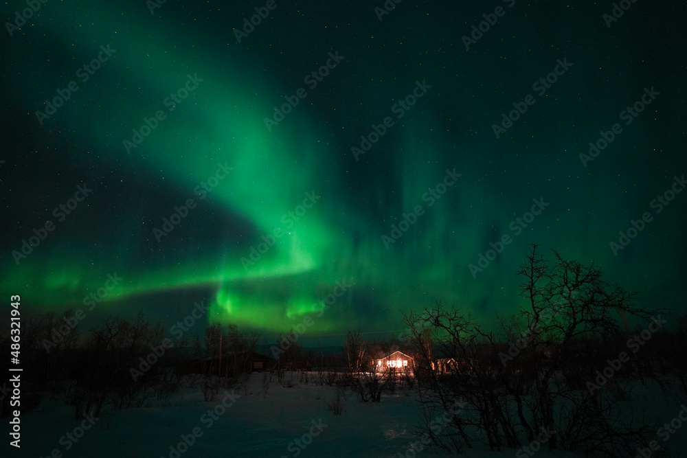 aurora boreal northern lights winter lapland