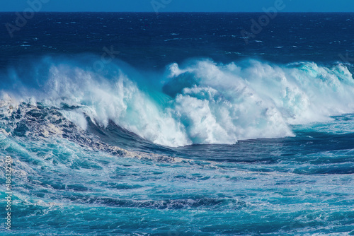 wave breaking on the shore