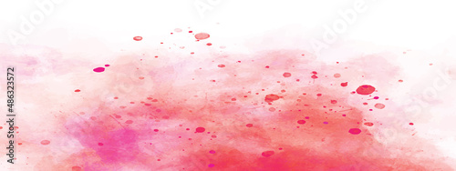 abstract hand drawn pink watercolor background with drops. pink watercolor wet wash splash isolated on white background template vector.