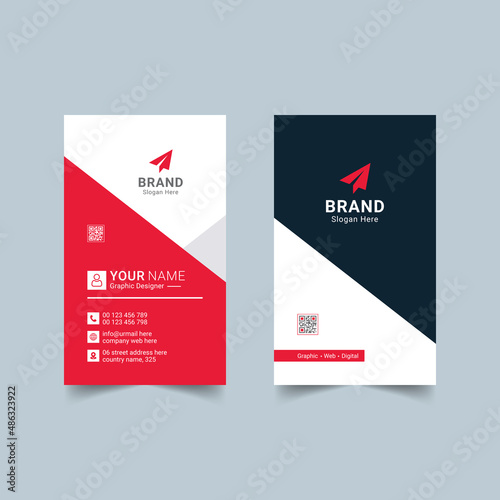 Modern business card template design vector