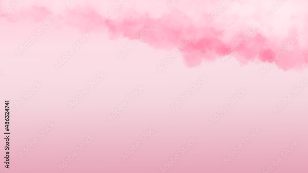 Naklejka premium Realistic pink fluffy clouds illustration. Sweet Background for your content like as valentines day, wedding, love, couple, romance, romantic, greeting card, invitation, promotion, advertisement etc.