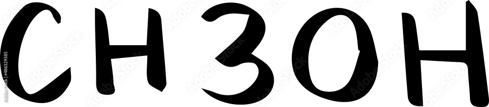 chemical formula handwriting