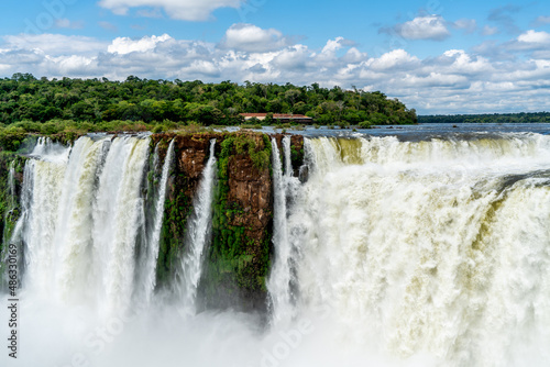 Argentina  the amazing Water Falls of Iguazu  seen from above and from the Argentinian side. The parts name is  Garganta del Diabolo  