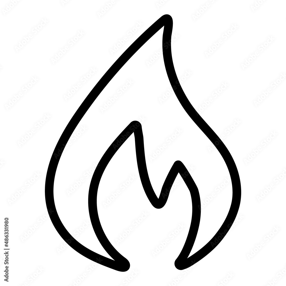 Fire Flame Flat Icon Isolated On White Background Fire Flame Flat Icon Isolated On White Background