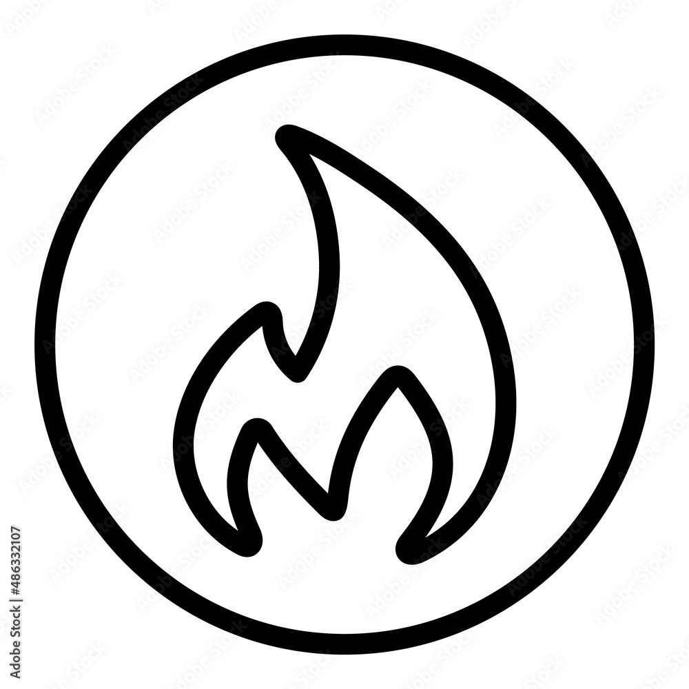 Fire Flame Flat Icon Isolated On White Background Fire Flame Flat Icon Isolated On White Background