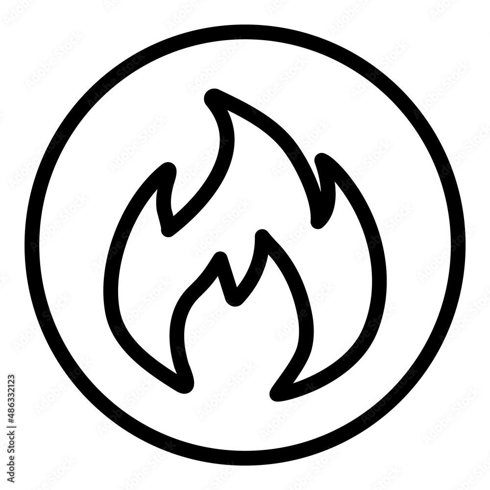 Fire Flame Flat Icon Isolated On White Background Fire Flame Flat Icon Isolated On White Background