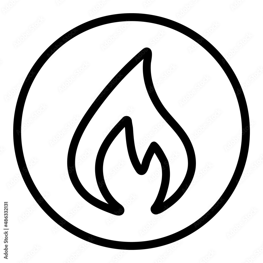 Fire Flame Flat Icon Isolated On White Background Fire Flame Flat Icon Isolated On White Background