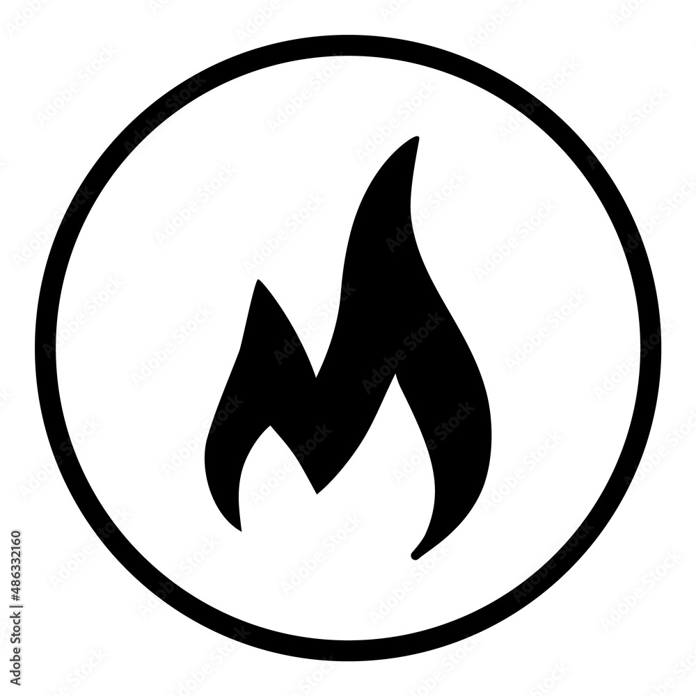 Fire Flame Flat Icon Isolated On White Background Fire Flame Flat Icon Isolated On White Background