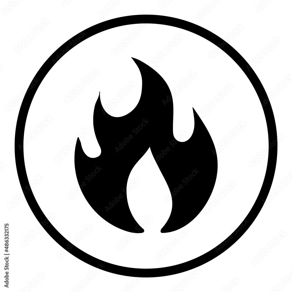 Fire Flame Flat Icon Isolated On White Background Fire Flame Flat Icon Isolated On White Background