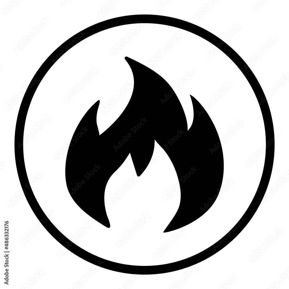 Fire Flame Flat Icon Isolated On White Background Fire Flame Flat Icon Isolated On White Background