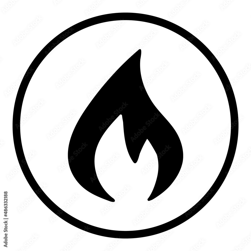 Fire Flame Flat Icon Isolated On White Background Fire Flame Flat Icon Isolated On White Background