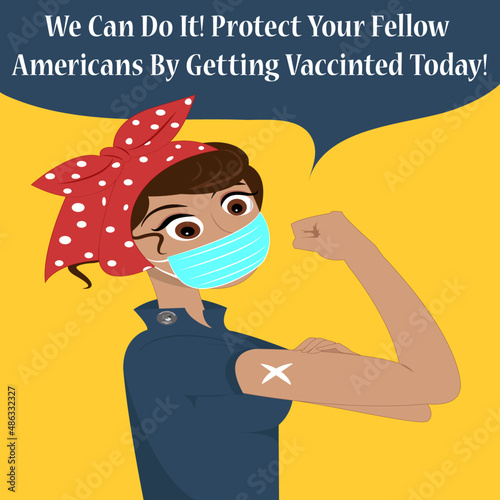 Rosie the Riveter educational outreach about the importance of vaccinations