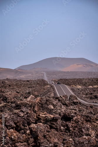 Road through Timanfaya National Park | Lanzarote, Canary Islands, Spain