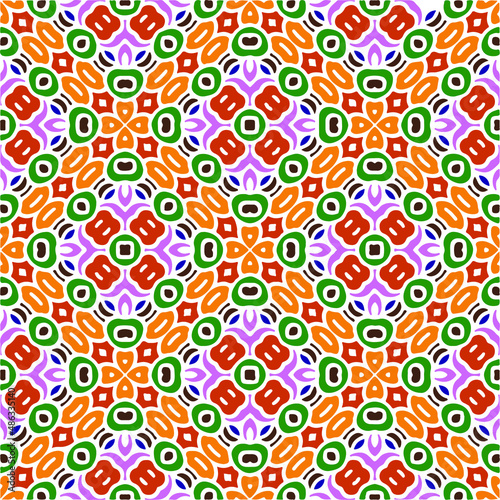 Seamless repeatable abstract pattern background.Perfect for fashion, textile design, cute themed fabric, on wall paper, wrapping paper, fabrics and home decor. © t2k4