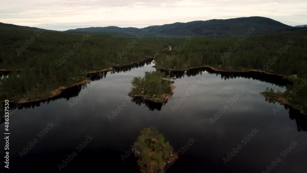 Going Over Lake Holmevatn Norway Islands 4K Drone Reflection Dark 30fps Going Over Lake Holmevatn Norway Islands 4K Drone Reflection Dark 30fps