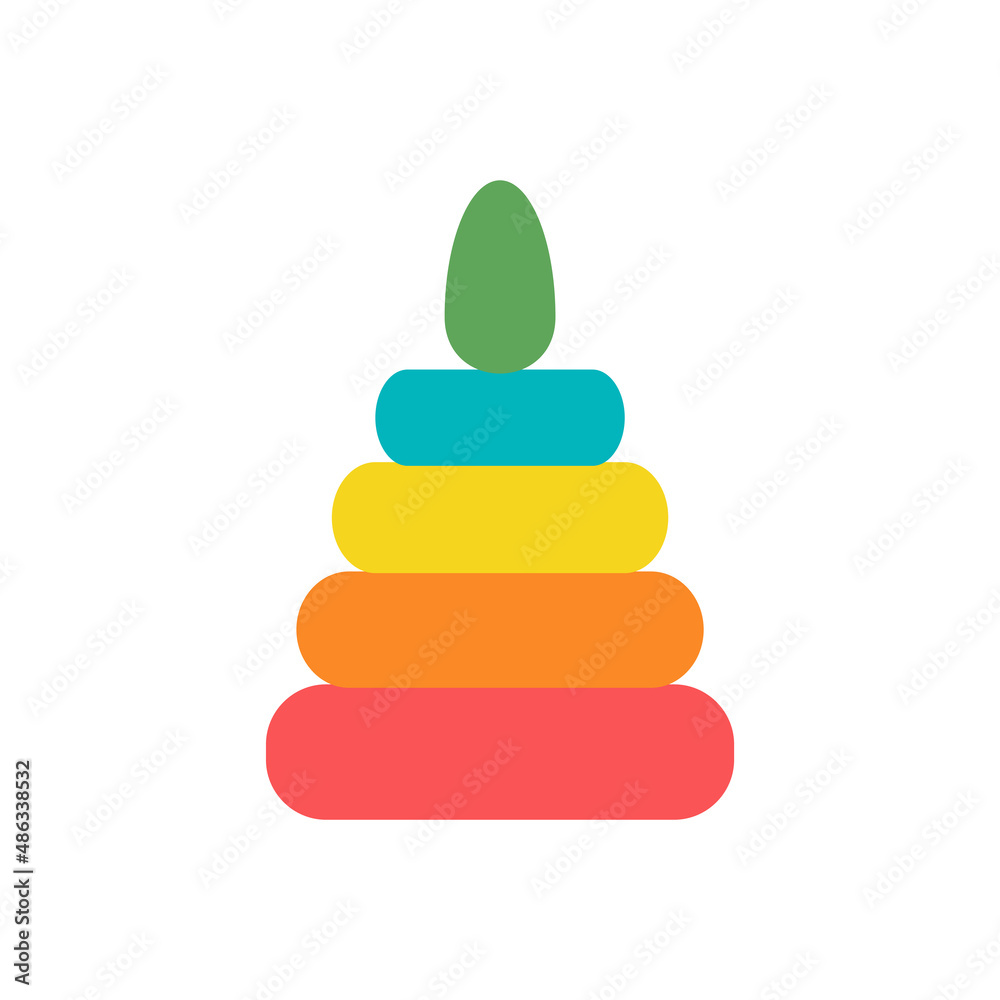 Vector illustration of a folding pyramid toy for a kid. Clip-art on a transparent background. Vector illustration of a folding pyramid toy for a kid. Clip-art on a transparent background.