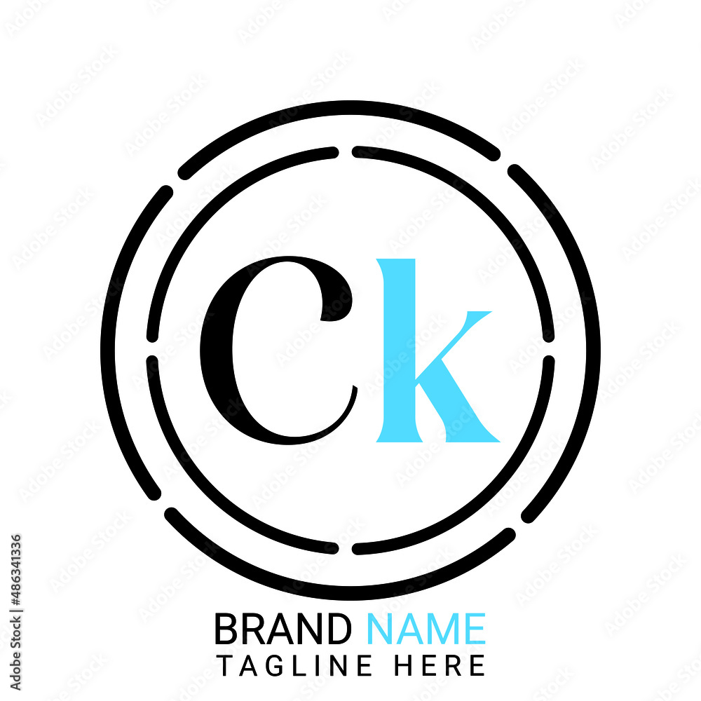 Letter Ck Logo Template Vector Design. C k circle logo design. Letter Ck Logo Template Vector Design. C k circle logo design.