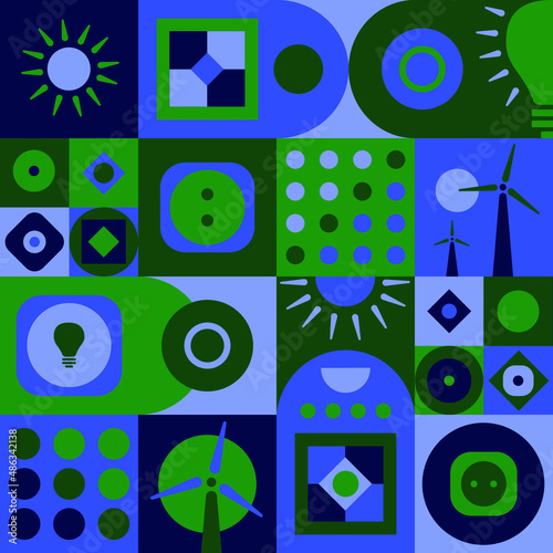 abstract renewable energy backgrounf ecology environment infographics