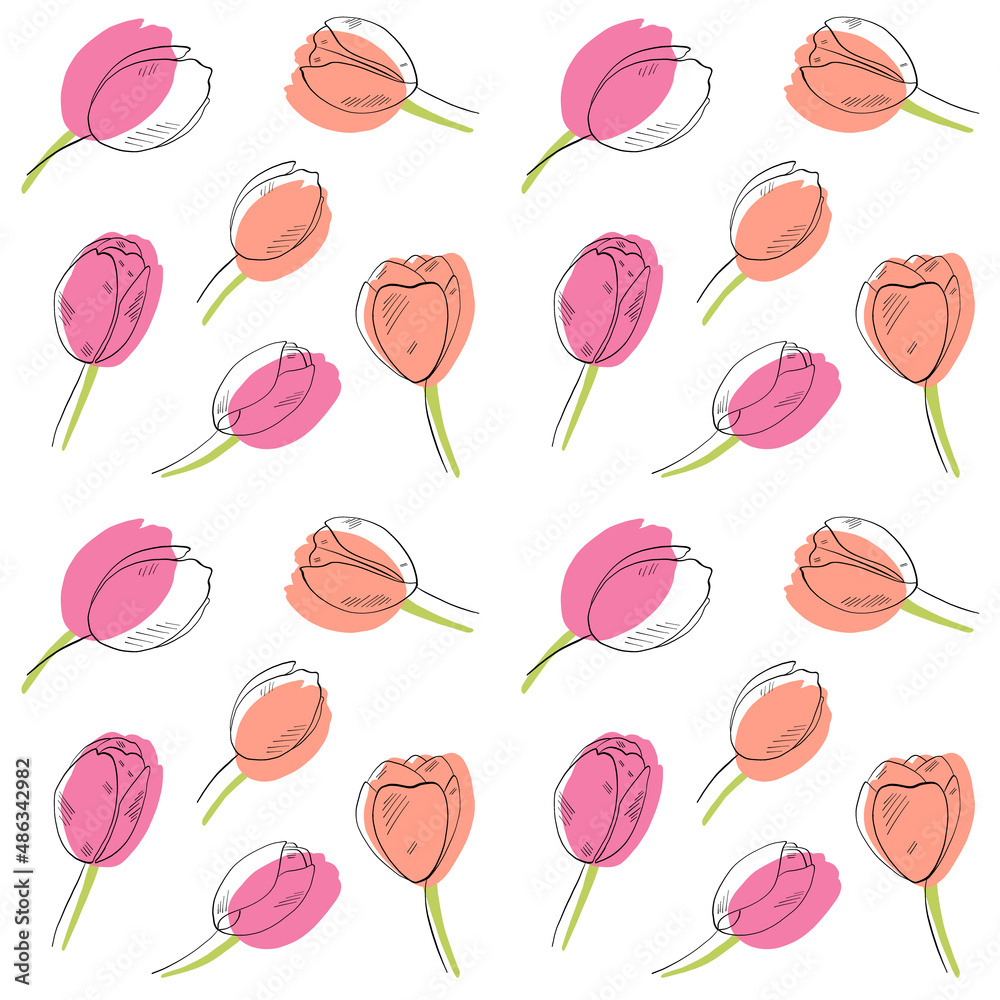 botanical vector flower illustration isolated on white background in ...