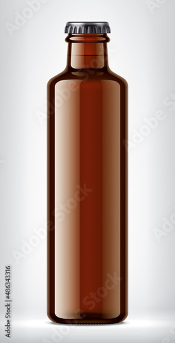 Color Glass Bottle on background. 