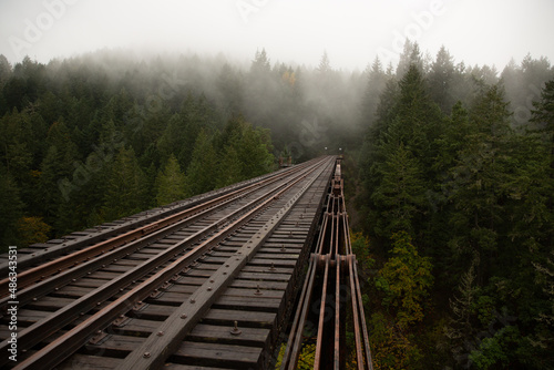 Fototapeta Abandon trestle in British Columbia