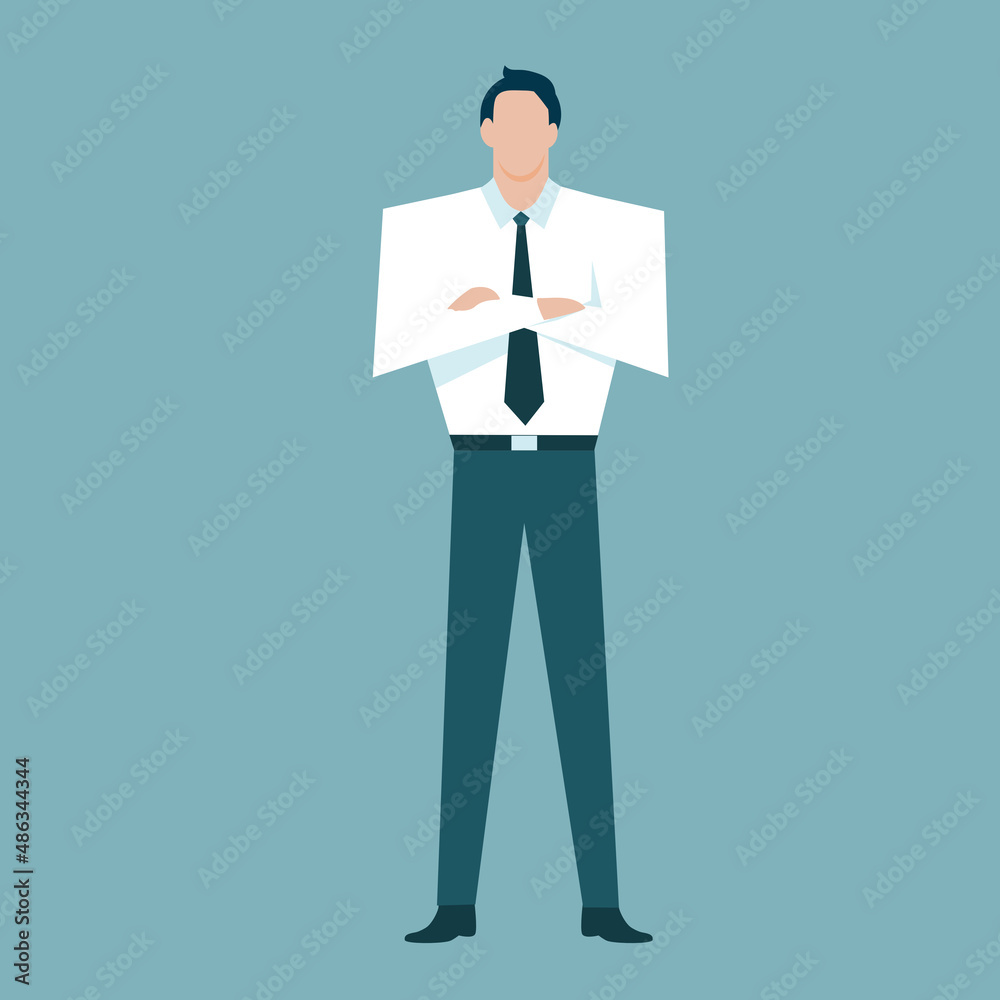 Business man standing. Business man standing.