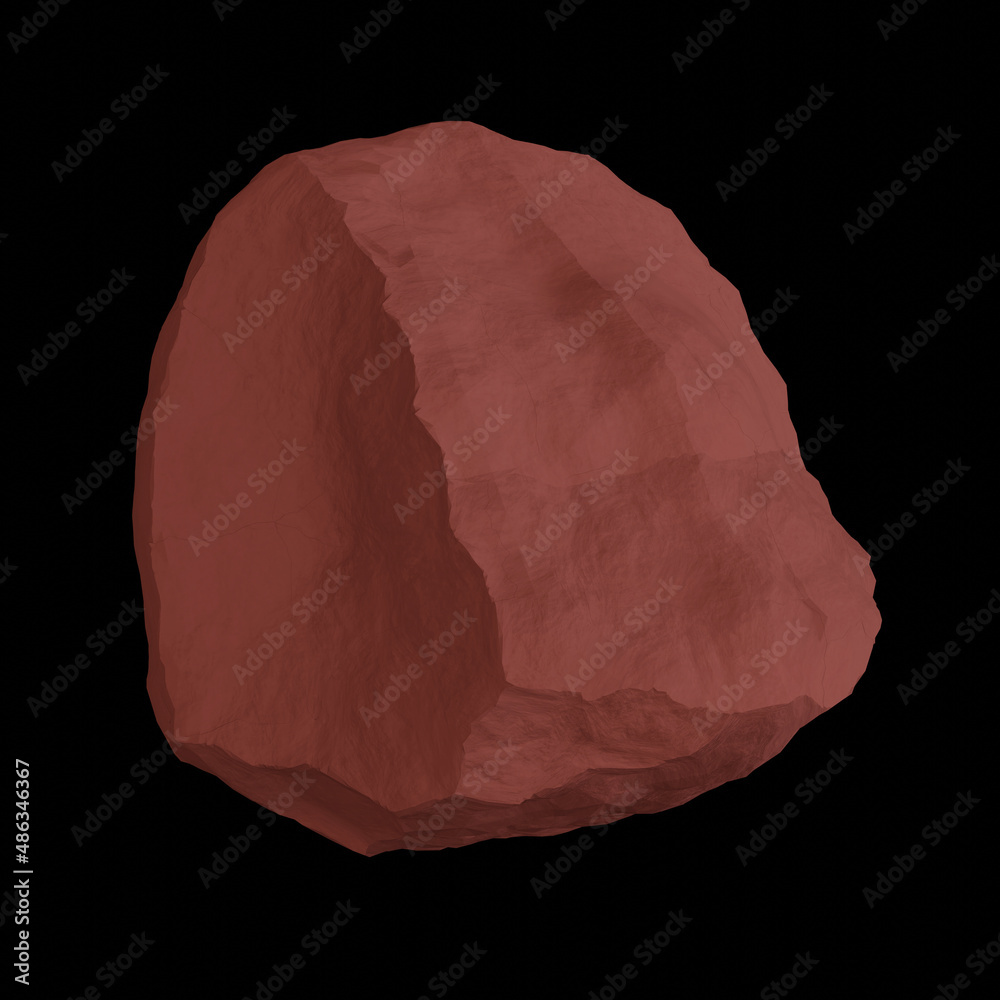 Realistic stone on the black background. 3d rendering. Realistic stone on the black background. 3d rendering.