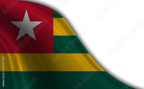 Free Download Togo flag waving in the wind against white background - GFXLoad