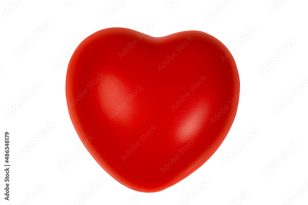 Red heart isolated on white background. Medical or valentines day concept.