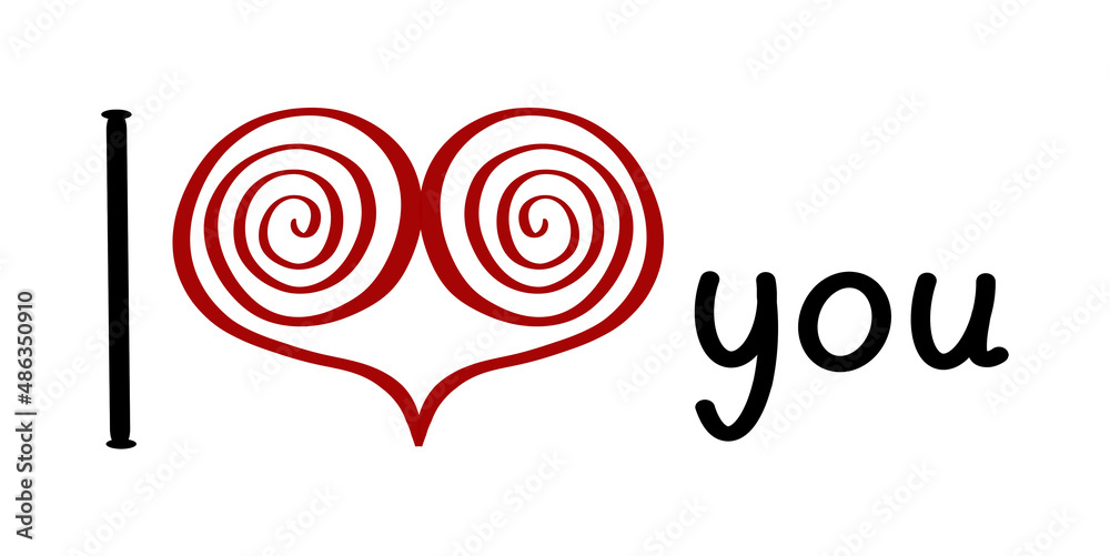 I love you. Valentines day calligraphy card I love you. Valentines day calligraphy card