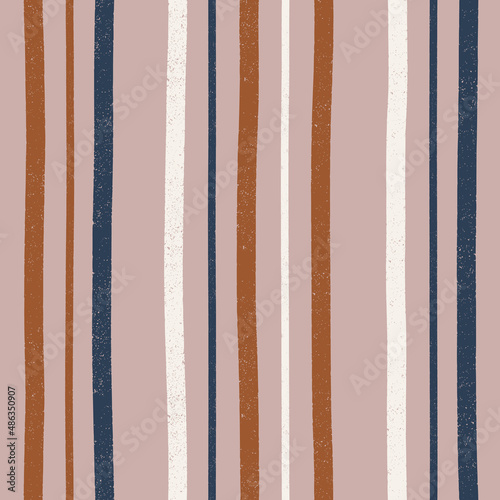 Soft blush colored irregular artistic stripe pattern