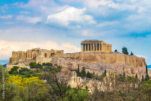 Acropolis of Athens ruins Parthenon Greeces capital Athens in Greece.