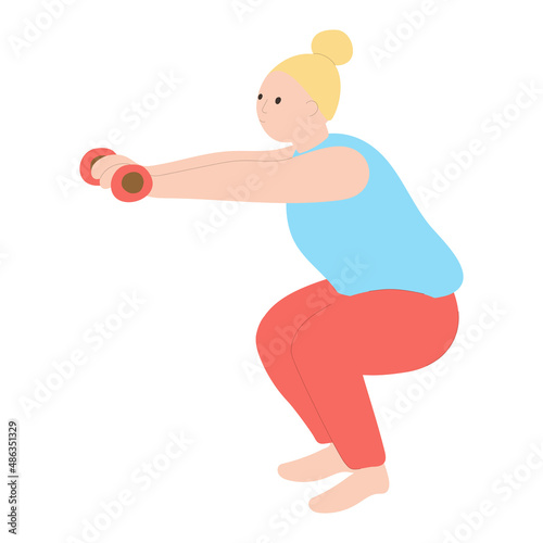 A young beautiful woman practicing yoga. The girl is doing asana. Vector illustration on white background. Hand drawing. For print  web design.