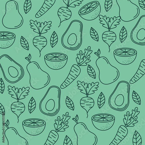 pattern of fruits and vegetables