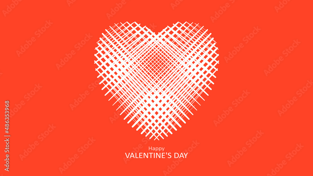Heart on a red background. Congratulatory banner. Happy Valentine's Day Heart on a red background. Congratulatory banner. Happy Valentine's Day
