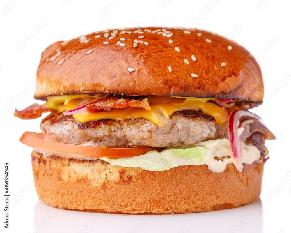 fresh hamburger with beef patty on white background for menu3 fresh hamburger with beef patty on white background for menu3