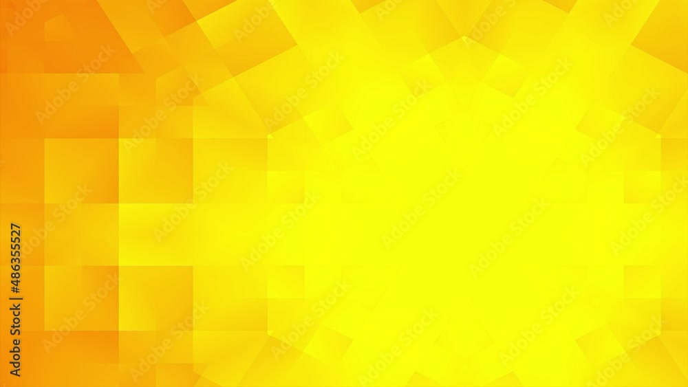 Yellow, gold pattern with moving squares, like rays zoom effect